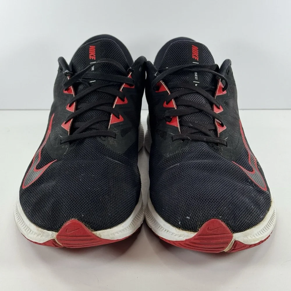 Nike Quest 3‎ Black University Red Sneakers Athletic Running Shoes Men's Size 13